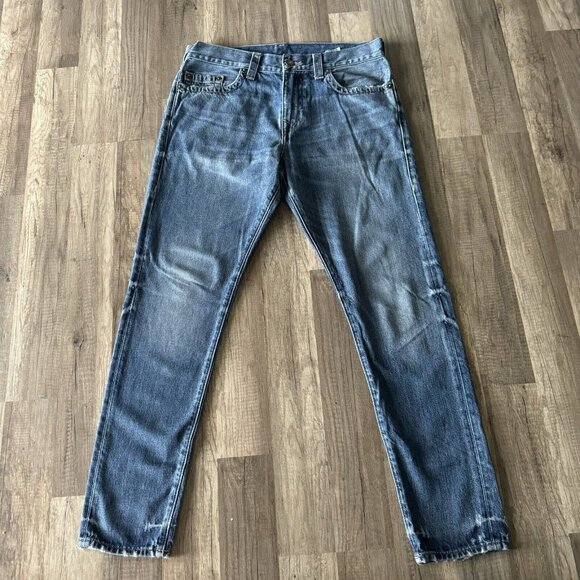 True Religion men’s Logan Relaxed Taper Size 31 Medium Wash Straight Leg - Picture 2 of 13